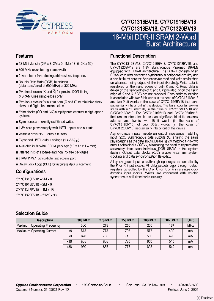 CY7C1318BV18-300BZI_6295576.PDF Datasheet