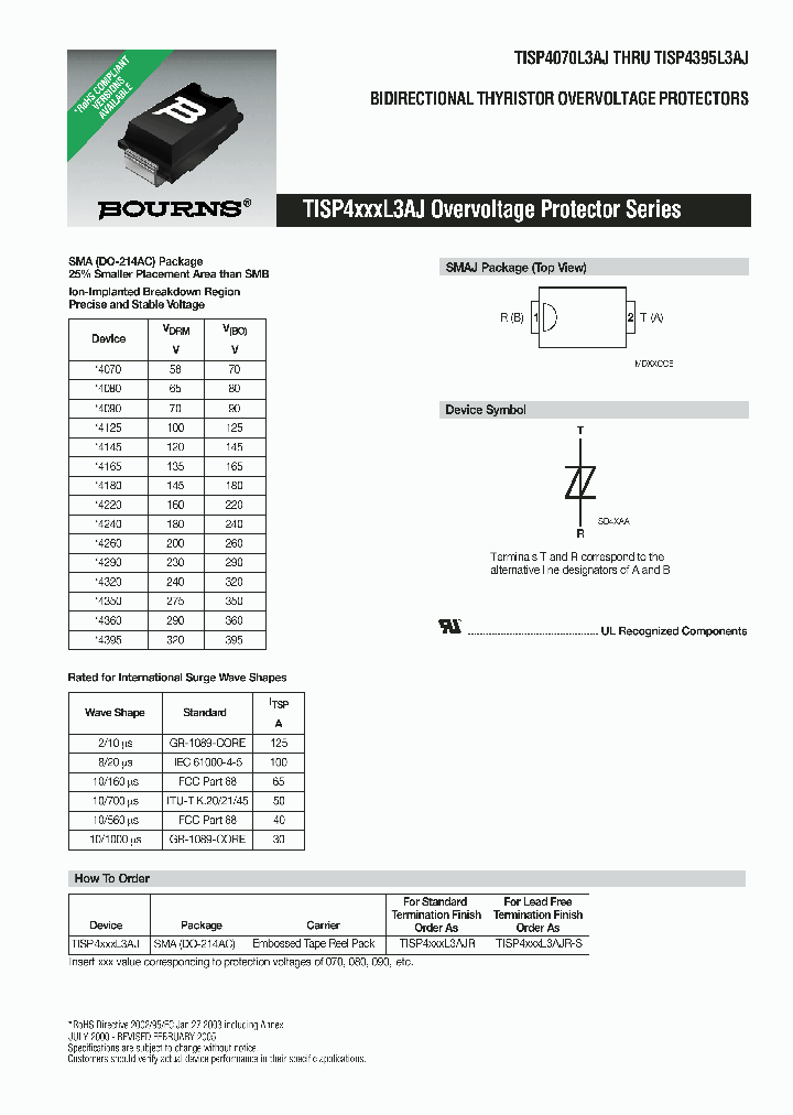 TISP4240L3AJR_6317320.PDF Datasheet