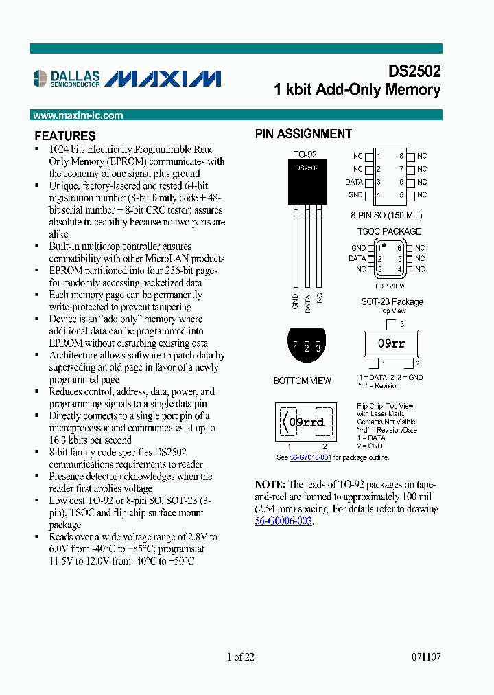 DS2502U-1172_6331046.PDF Datasheet