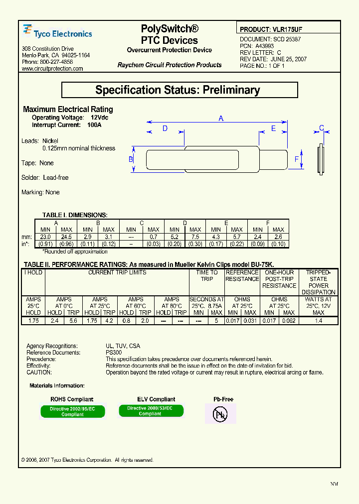 VLR175UF_6362294.PDF Datasheet
