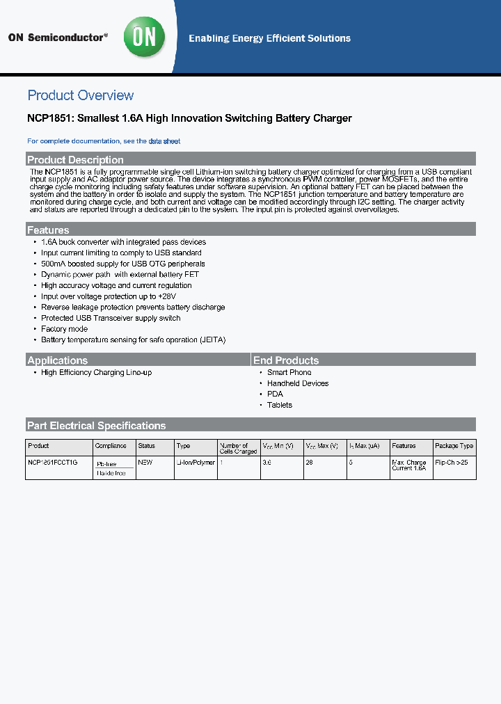 NCP1851FCCT1G_6464423.PDF Datasheet