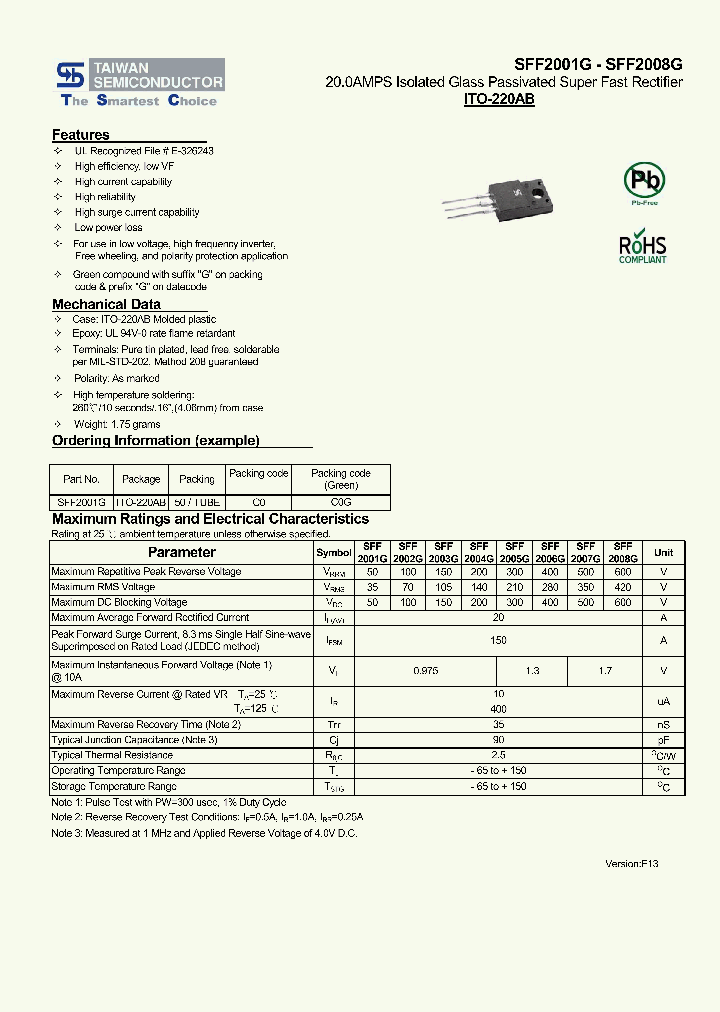 SFF2001G13_6473505.PDF Datasheet