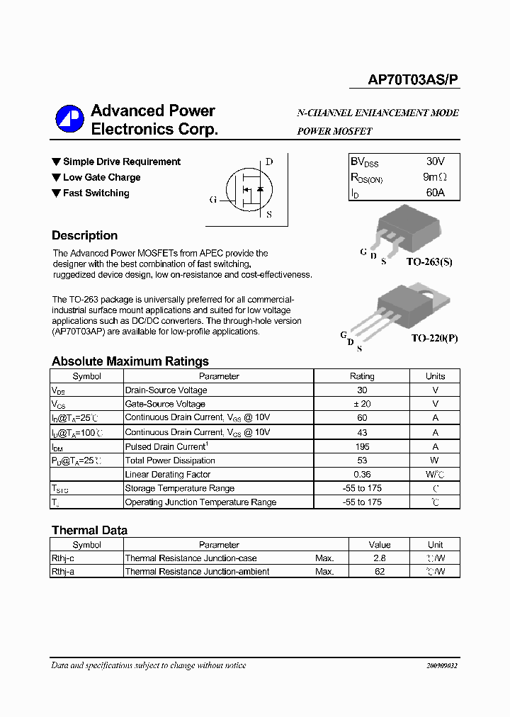 AP70T03AS_6483750.PDF Datasheet