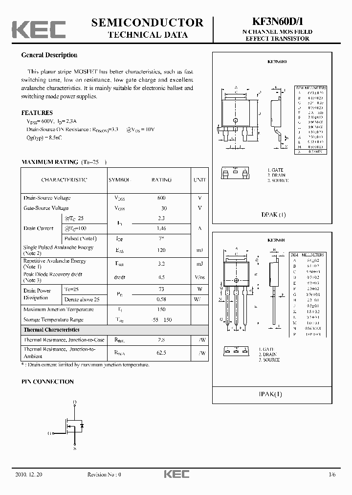 KF3N60I_6490849.PDF Datasheet