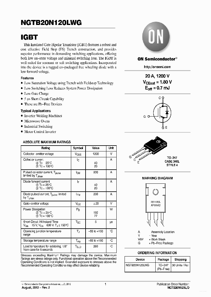 NGTB20N120LWG_6483672.PDF Datasheet