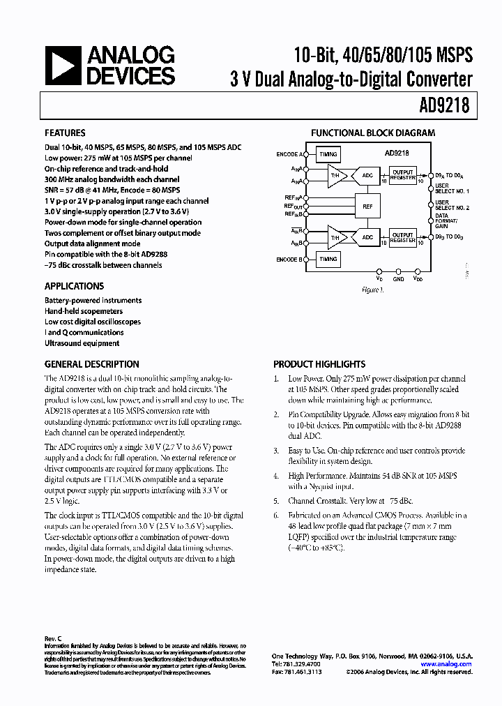 AD9218-65PCB_6500973.PDF Datasheet