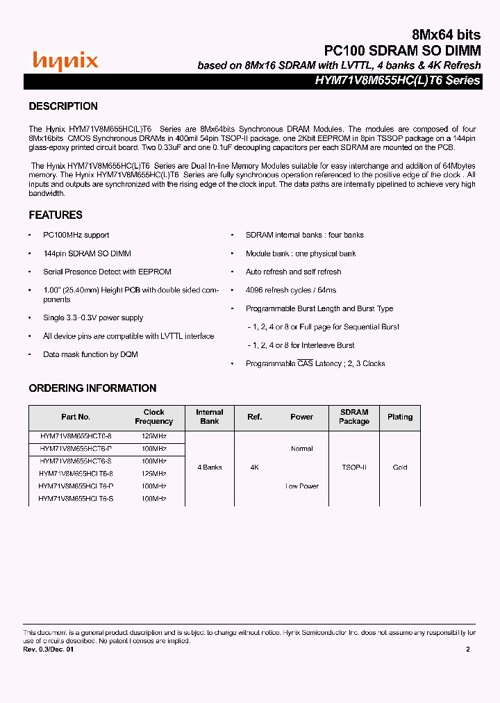 HYM71V8M655HCT6_6522688.PDF Datasheet