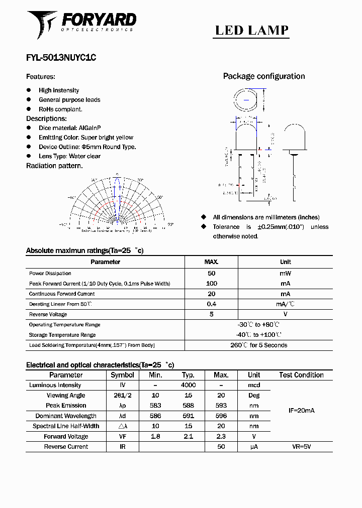 FYL-5013NUYC1C_6557385.PDF Datasheet