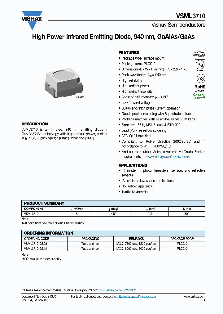 VSML3710-GS08_6580542.PDF Datasheet