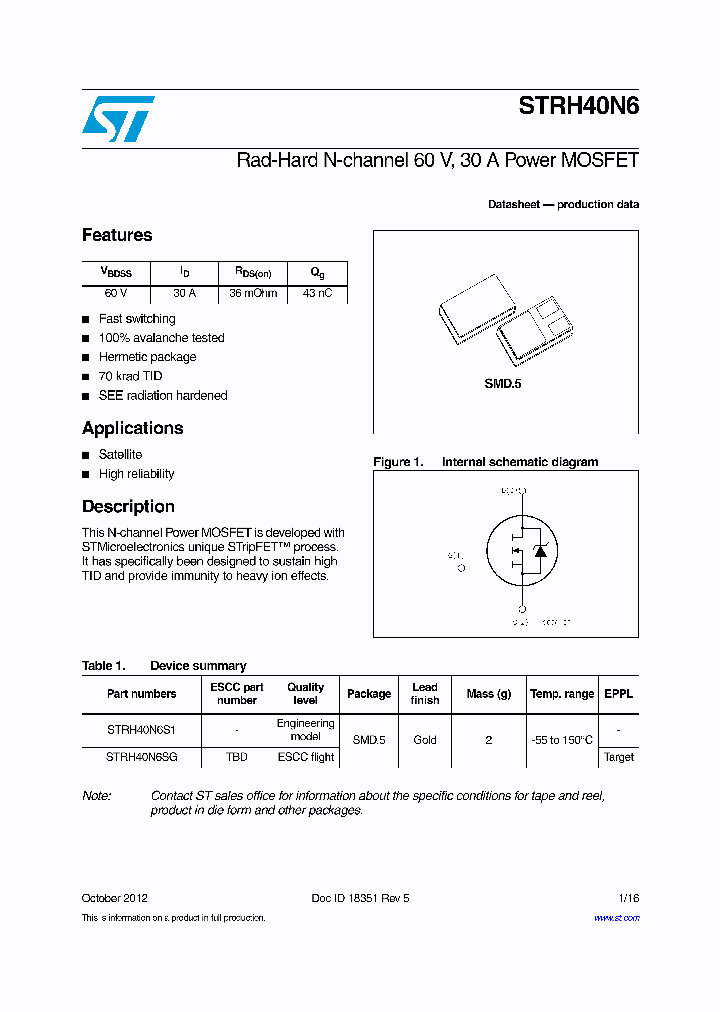 STRH40N6_6605531.PDF Datasheet