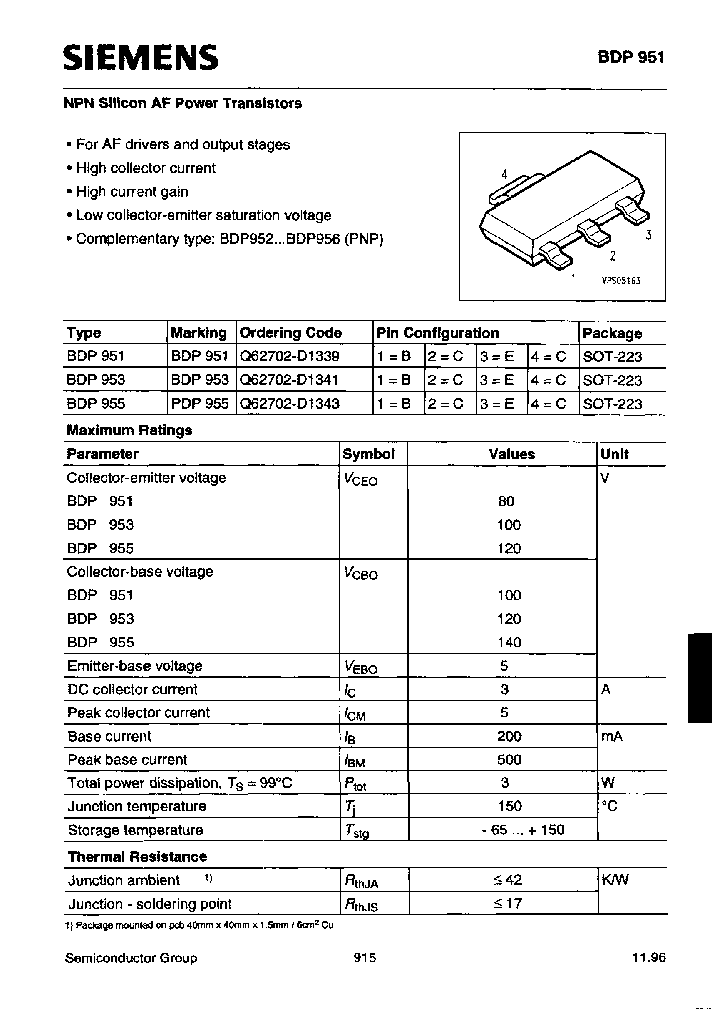 BDP955-E6433_6616308.PDF Datasheet