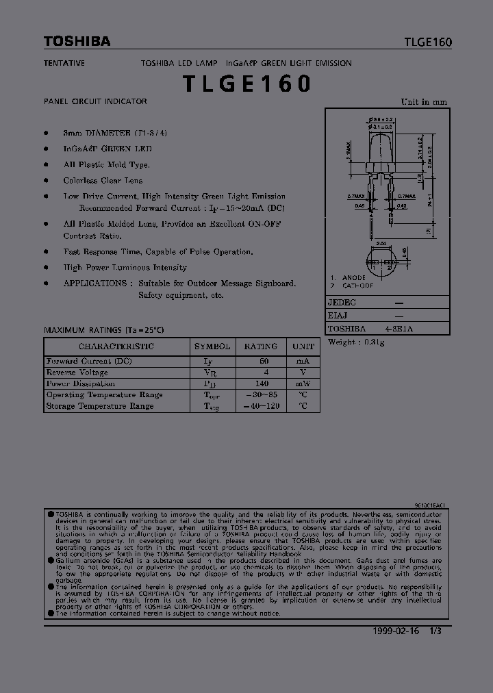 TLGE160U_6620947.PDF Datasheet