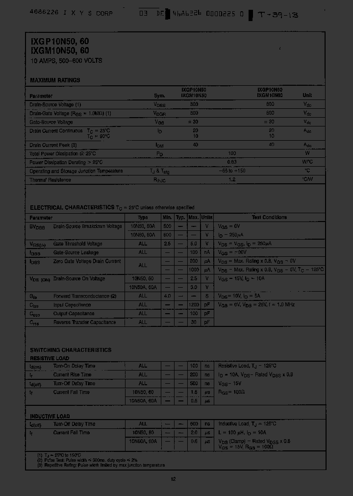 IXGM10N60_6624704.PDF Datasheet