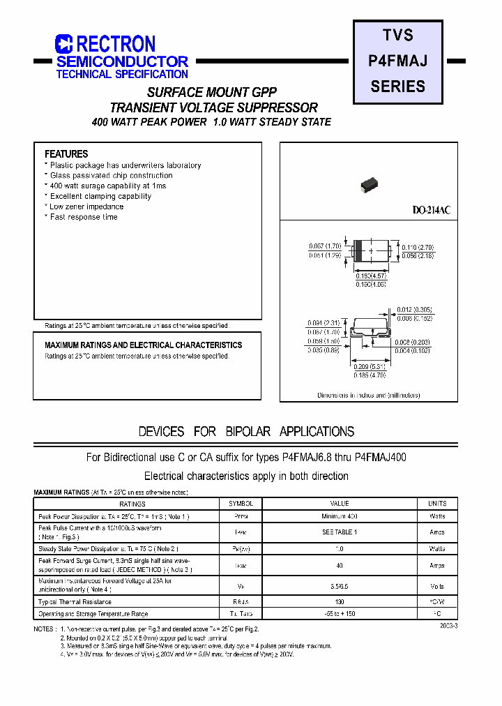 P4FMAJ170-W_6635993.PDF Datasheet