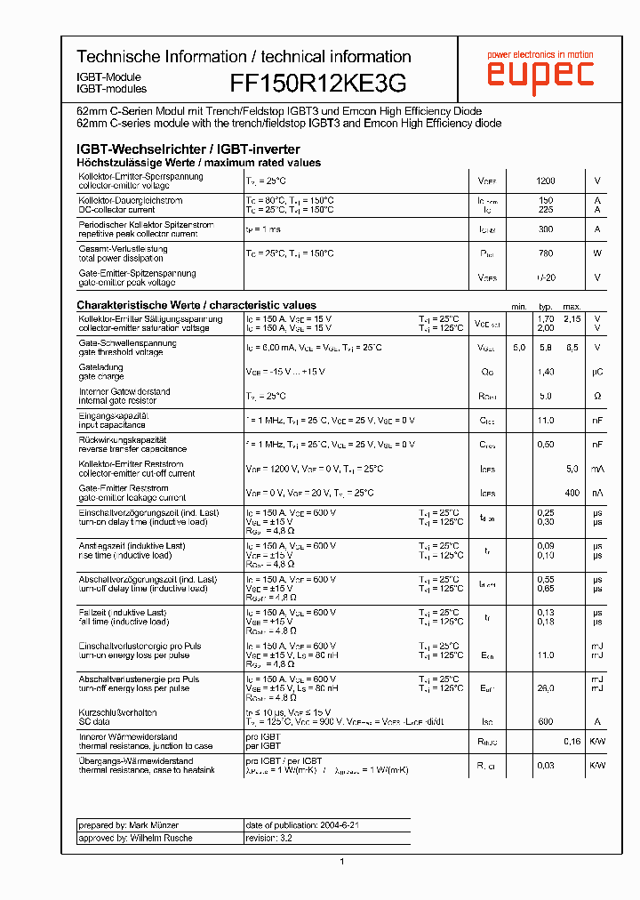 FF150R12KE3G_6633718.PDF Datasheet