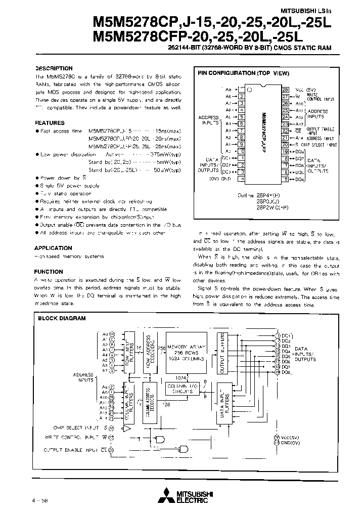 M5M5278CFP-20_6639303.PDF Datasheet