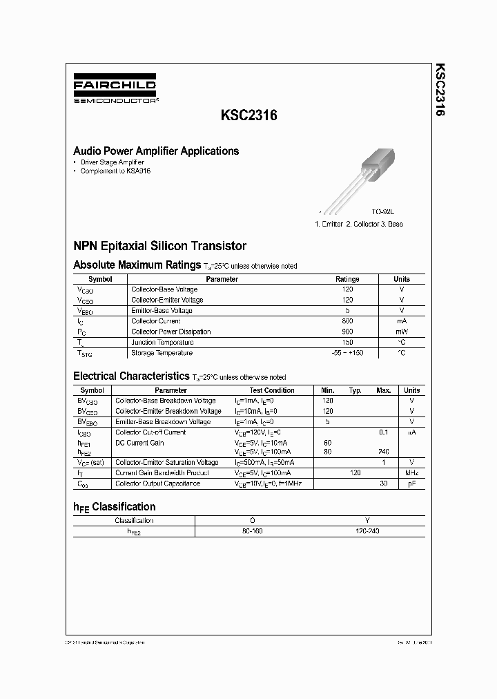 KSC2316O_6648797.PDF Datasheet