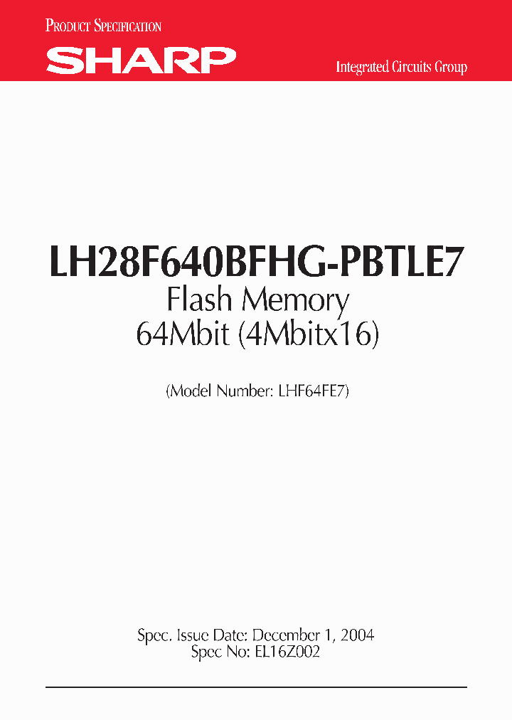 SHARPELECTRONICSCORP-LH28F640BFHG-PBTLE7_6653183.PDF Datasheet