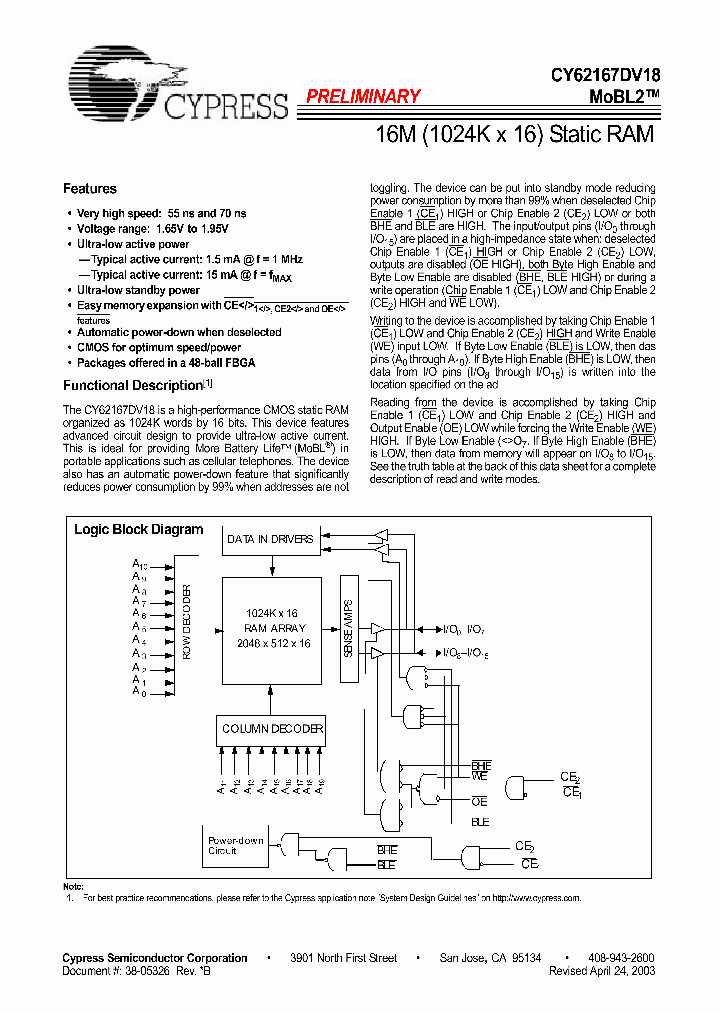 CY62167DV18LL-55BVXIT_6653863.PDF Datasheet