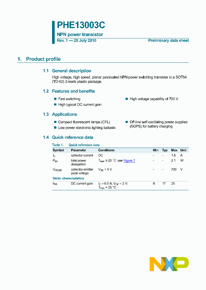 PHE13003C_6657872.PDF Datasheet