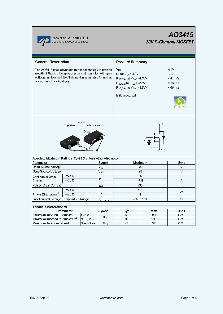 AO3415_6824106.PDF Datasheet