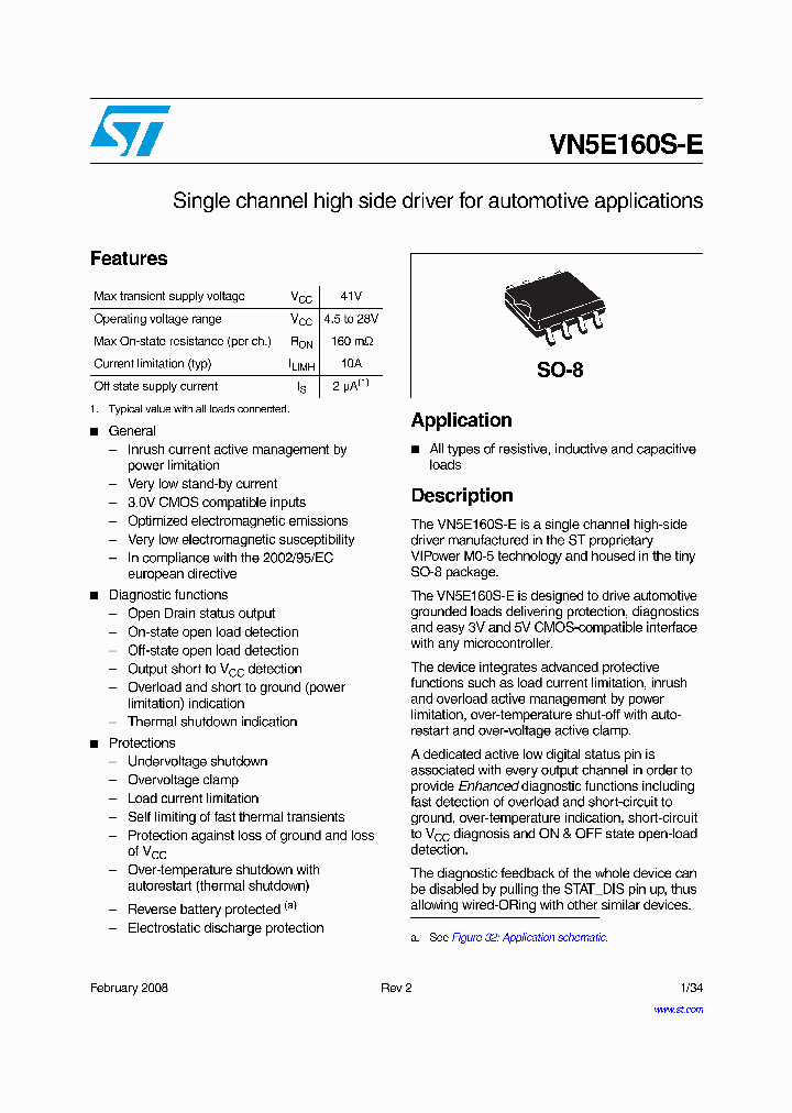 VN5E160S-E_6689723.PDF Datasheet