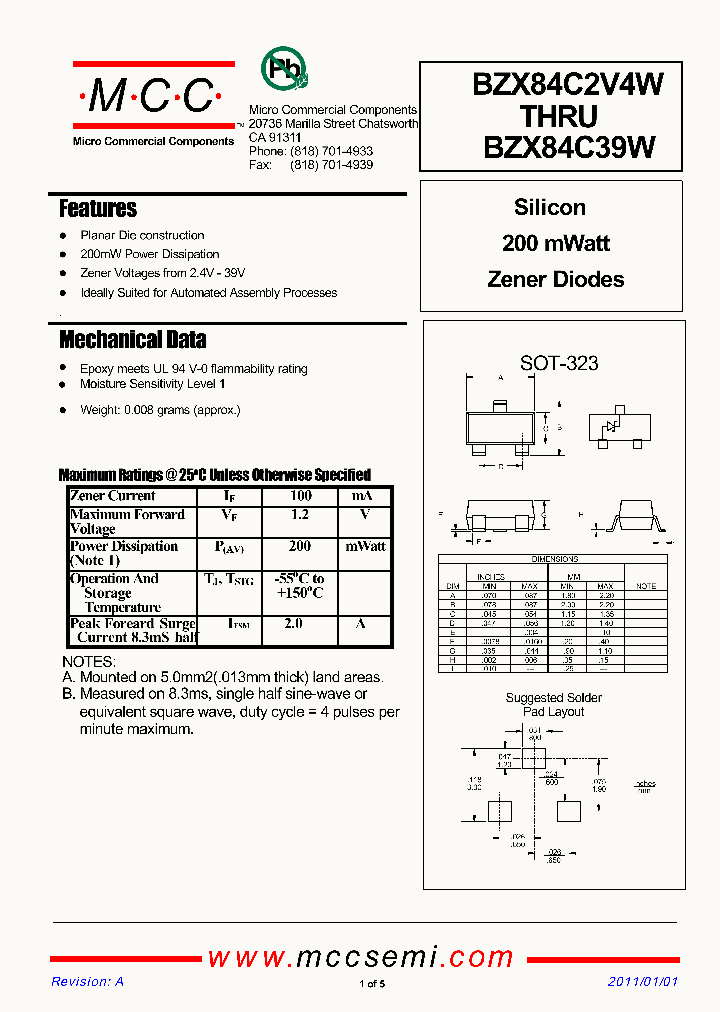 BZX84C22W-TP_6696355.PDF Datasheet