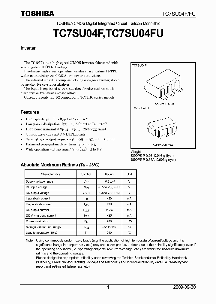 TC7SU04FU09_6931672.PDF Datasheet