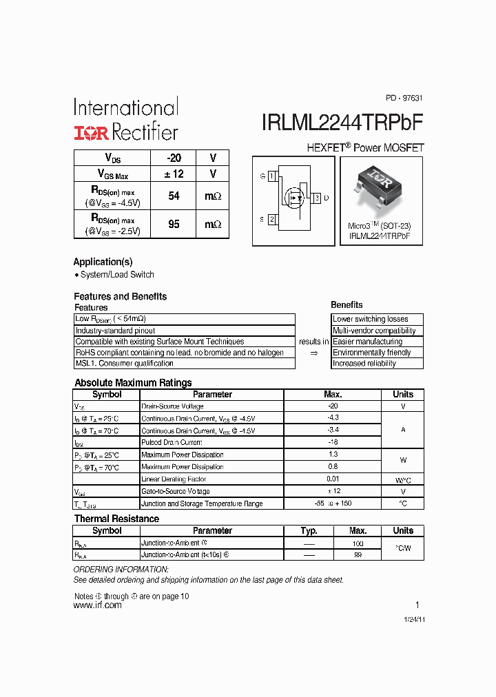 IRLML2244TRPBF_6936793.PDF Datasheet