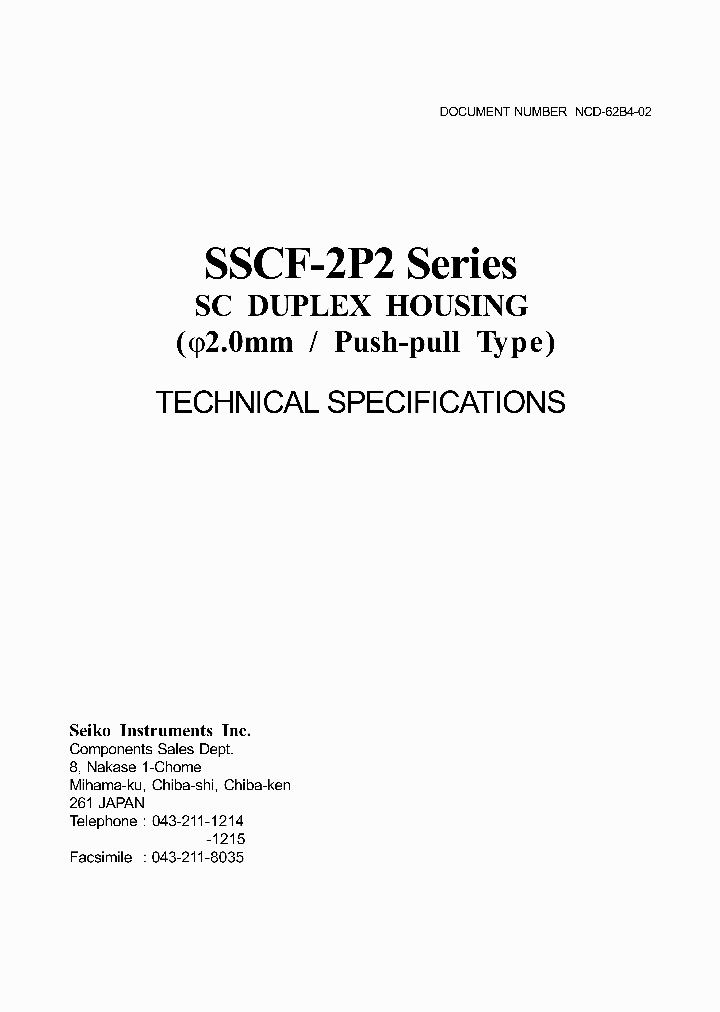 SSCF-2P256010300_6740033.PDF Datasheet
