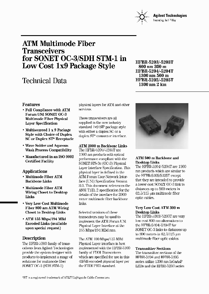 HFBR-5205T_6741518.PDF Datasheet