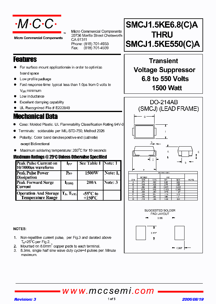 SMCJ15KE110AP_6757400.PDF Datasheet