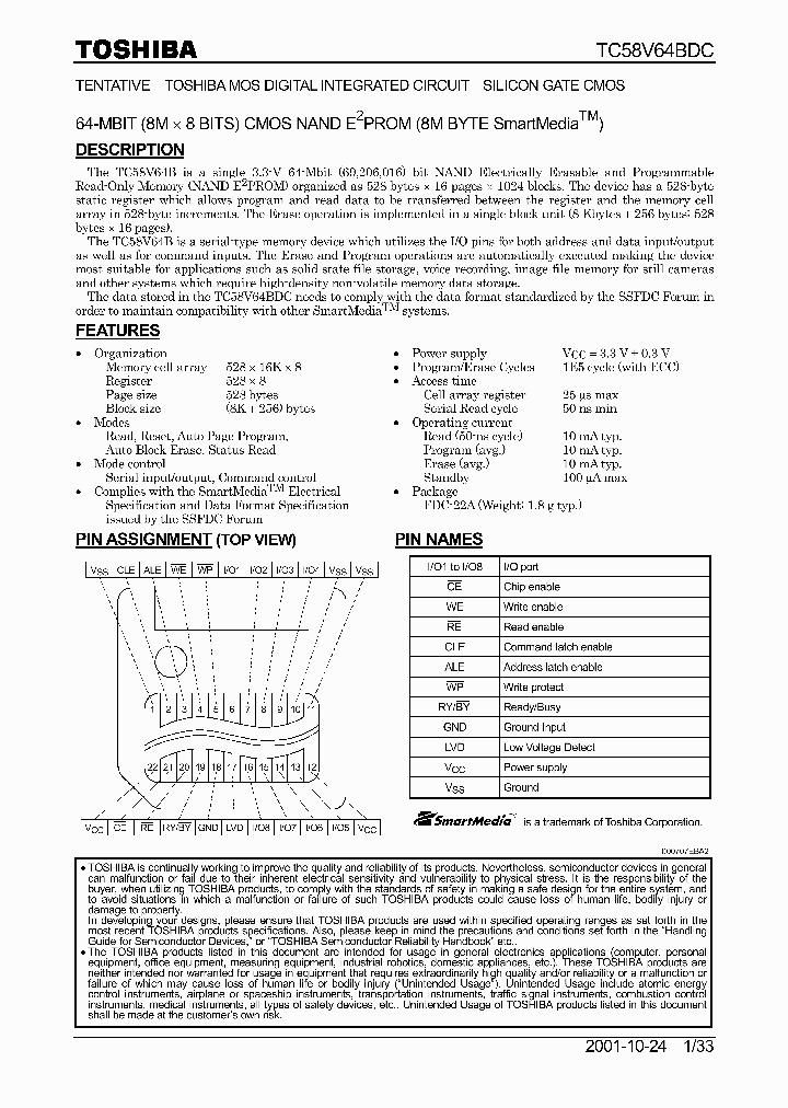 TC58V64BDC_6772182.PDF Datasheet