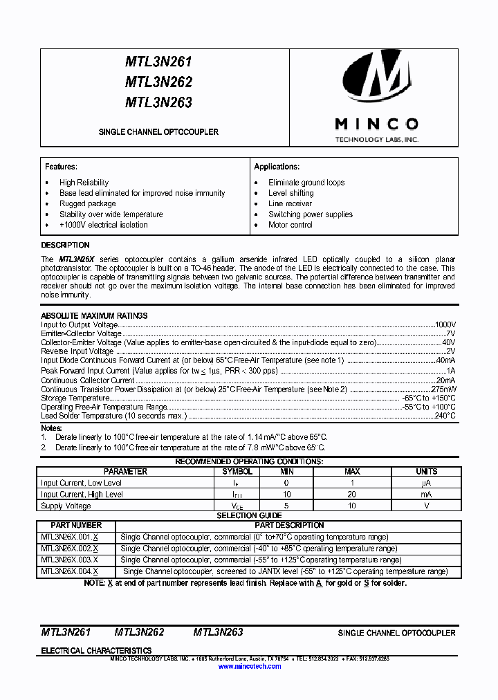 MTL3N261003S_6769107.PDF Datasheet