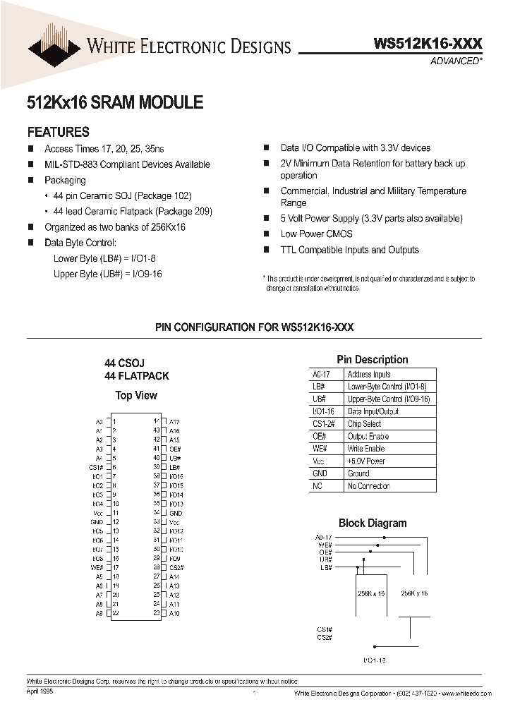 WS512K16-35FLCA_6782446.PDF Datasheet