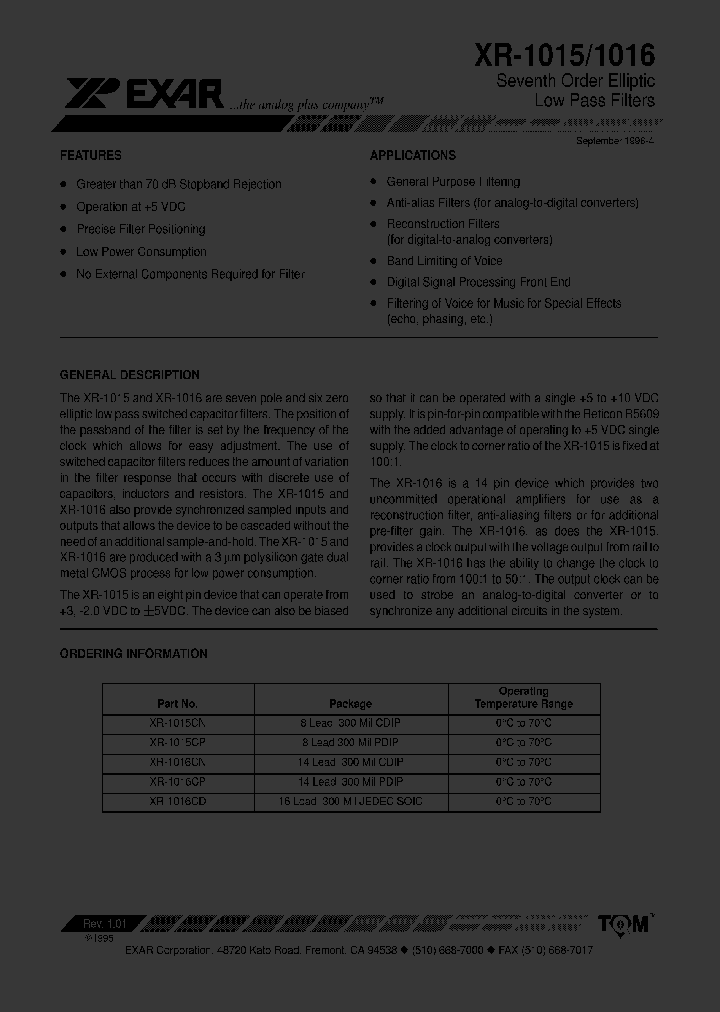 EXARCORP-XR-1015CP_6781762.PDF Datasheet
