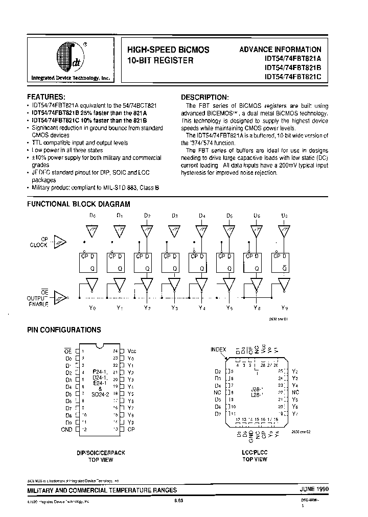 IDT74FBT821CE_6796174.PDF Datasheet