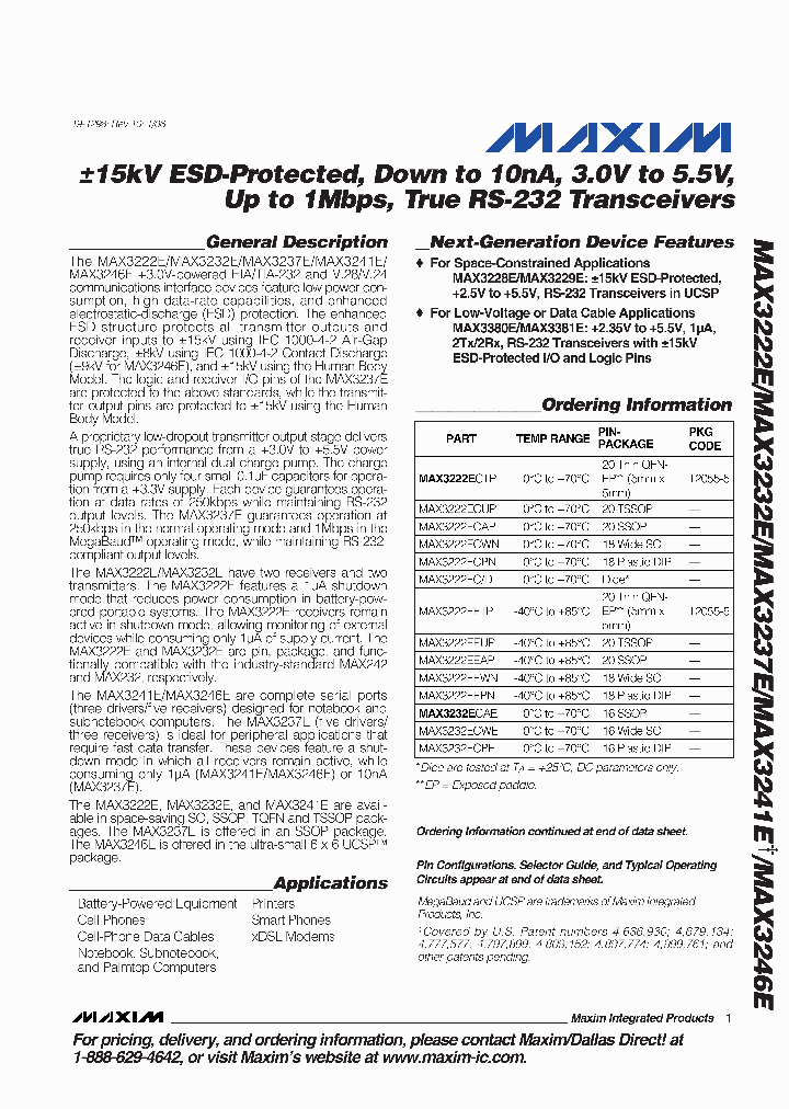 MAX3222ECTP_6798653.PDF Datasheet