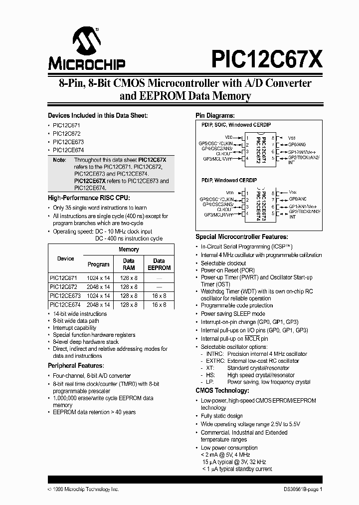 PIC12CE674-04SM_6800971.PDF Datasheet