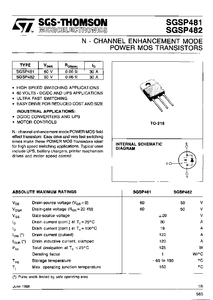 STMICROELECTRONICS-SGSP481_6813223.PDF Datasheet