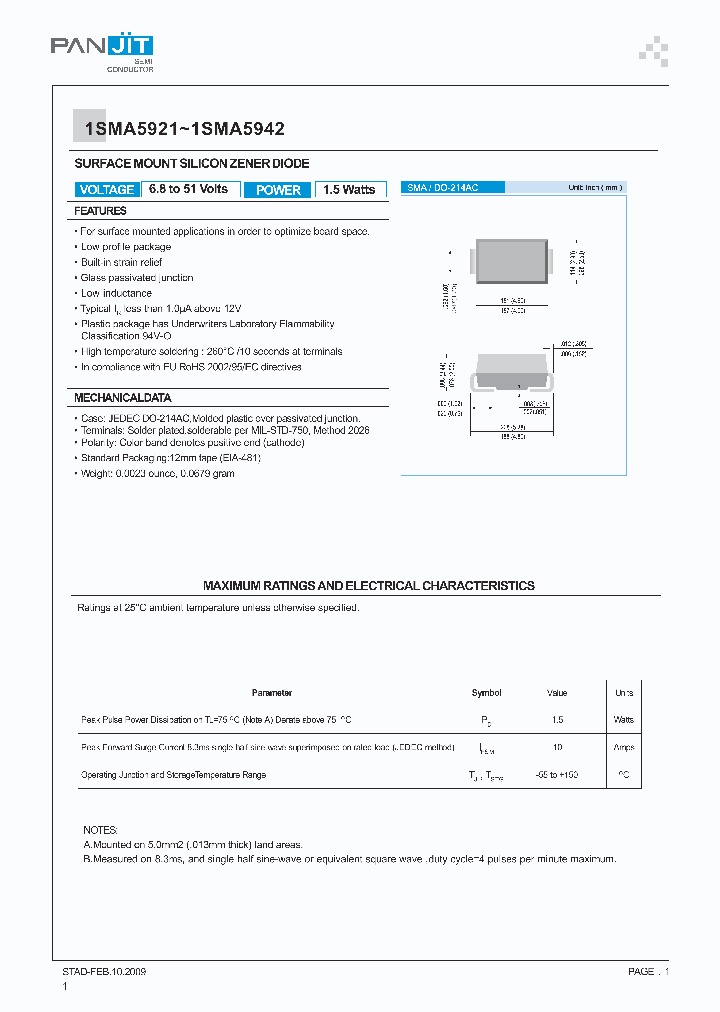 1SMA5934TR13_6819217.PDF Datasheet