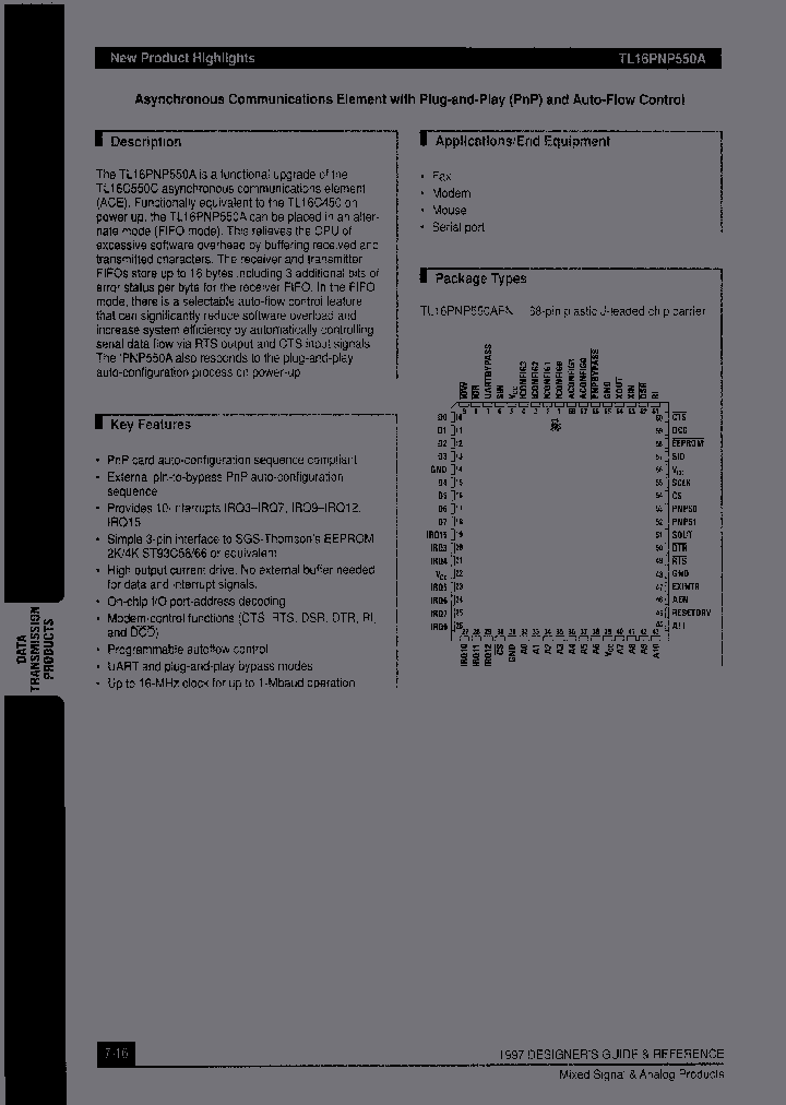 TEXASINSTRUMENTSINC-TL16PNP550ACFN_6820165.PDF Datasheet