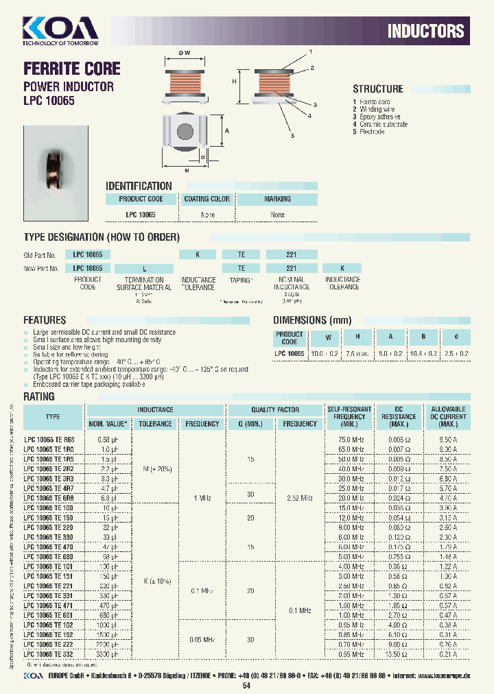 LPC10065ELTE101K_6818858.PDF Datasheet