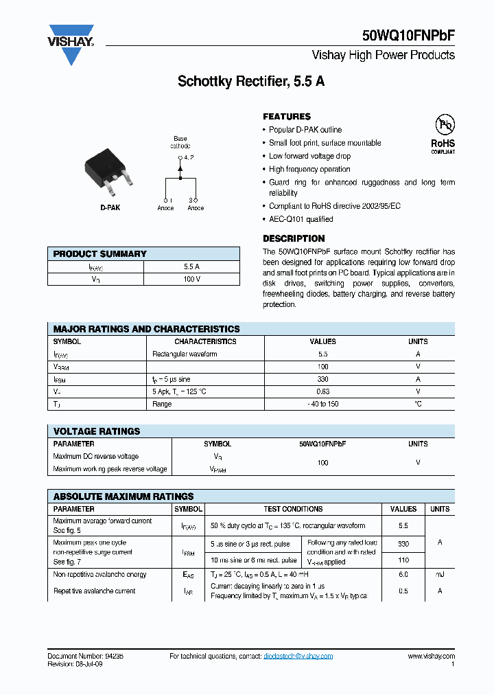 50WQ10FNPBF_6830274.PDF Datasheet