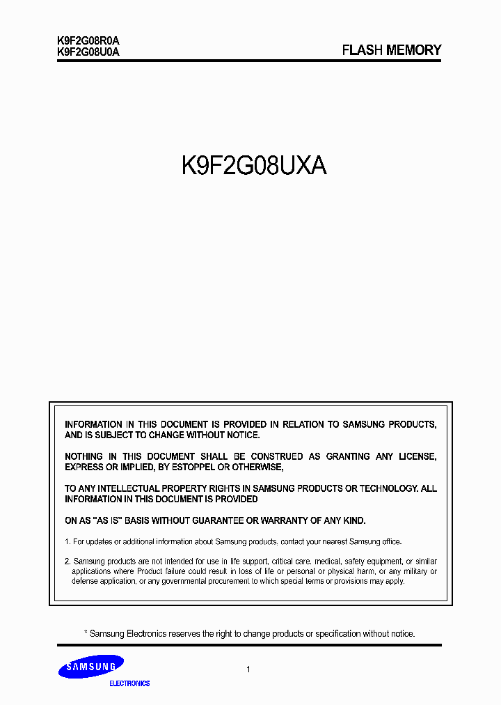 K9F2G08U0A-PCB00_6847501.PDF Datasheet