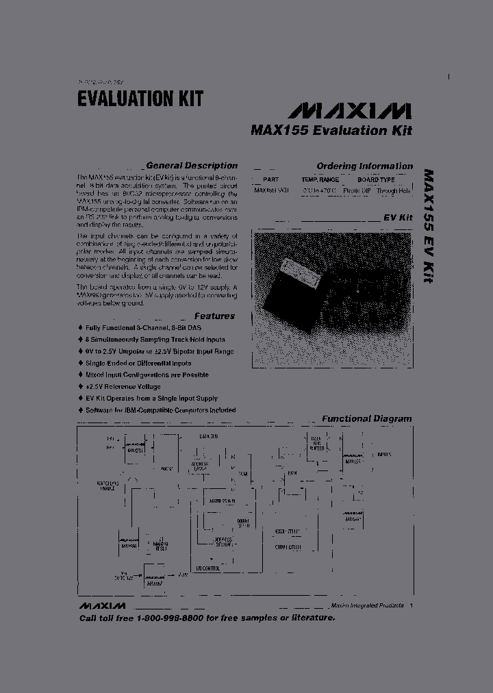 MAX155EVKIT_6852557.PDF Datasheet
