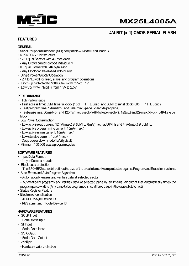 MX25L4005AMC-12_6880060.PDF Datasheet