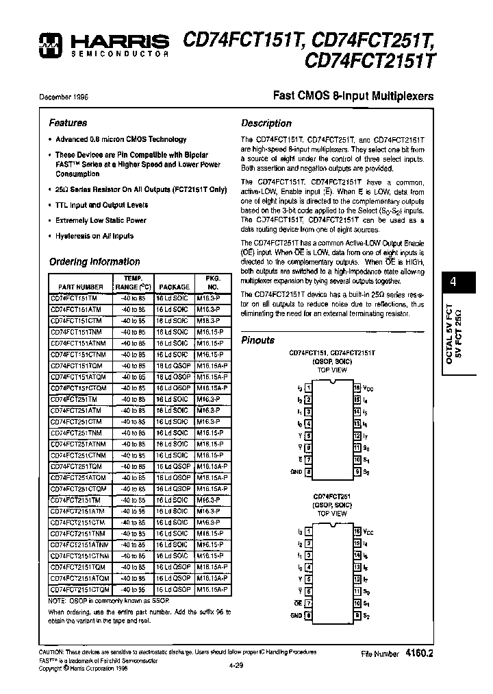 CD74FCT151ATQM_6893458.PDF Datasheet