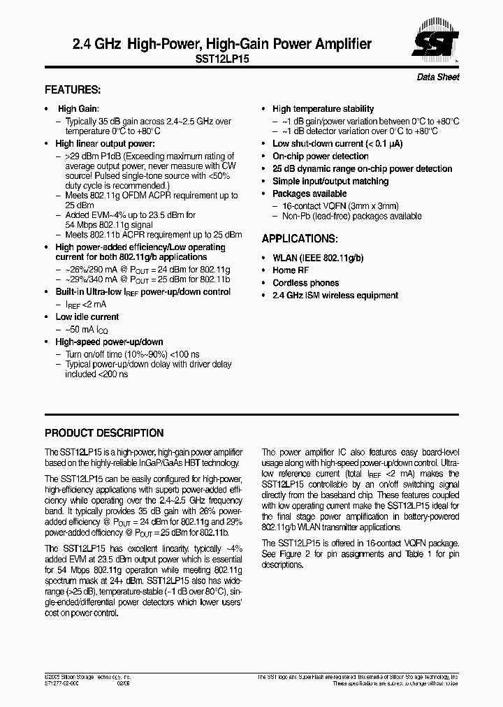 SST12LP15-QVC_6909592.PDF Datasheet