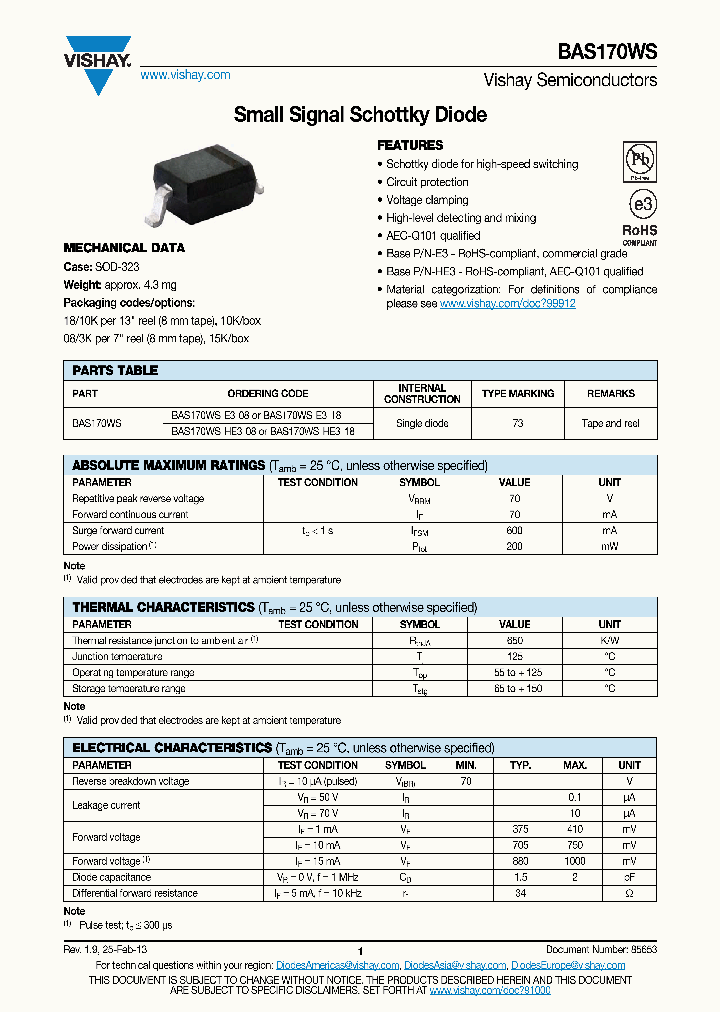 BAS170WS-V-GS18_6914501.PDF Datasheet